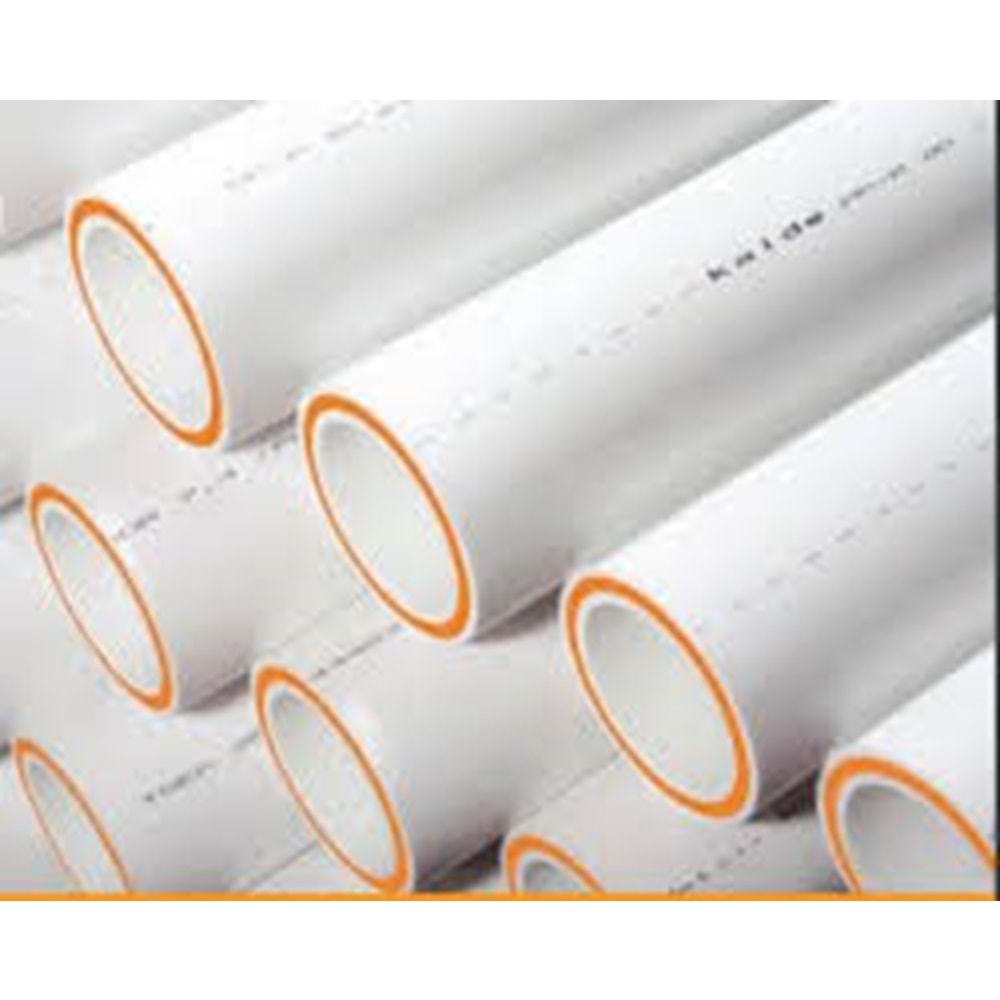 PP FİBERLİ BORU Q50/PN 20 BEYAZ KALDE (BAĞ 20M)