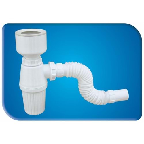 GAMA TASLI PİSUVAR SİFON KÖRÜKLÜ Q32
