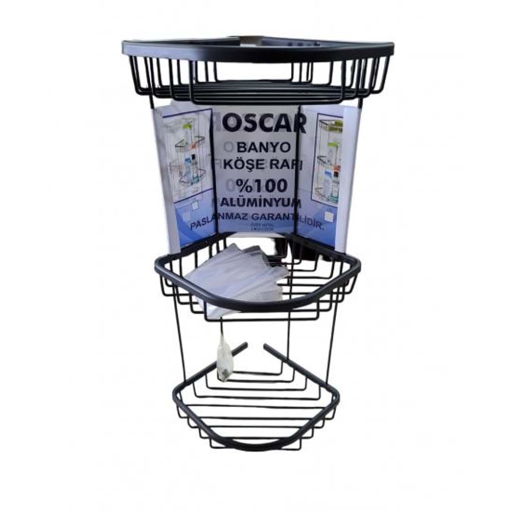 OSCAR SİYAH 3 Lİ KÖŞE SÜNGERLİK
