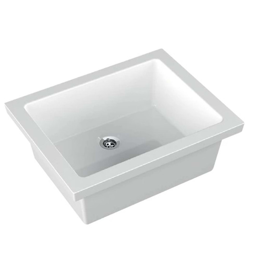 TURAVİT KARE EVYE LAVABO 40*50